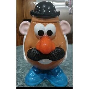 1998 Vintage Hasbro Mr. Potato Head Porcelain Cookie Jar Clay Art Collectible